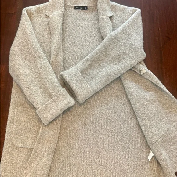Lyla + Luxe Grey Wool Blend Coatigan (Size M) - Picture 3 of 4